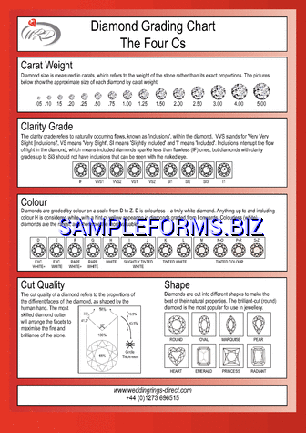 Diamond Grading Chart 2 pdf free